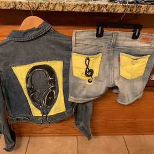 Hand Painted Jeans Jacket ITS ART